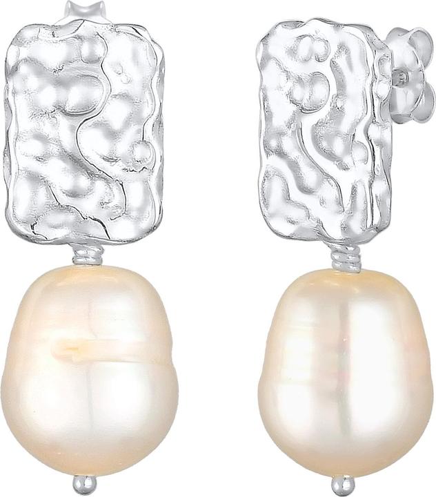 Elli Organic, Perle, Perlenohrhänger (925 Sterling Silber)