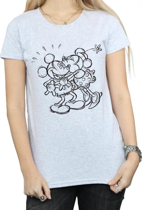 Produktbild Disney Mickey And Minnie Mouse Kiss Sketch TShirt (L)
