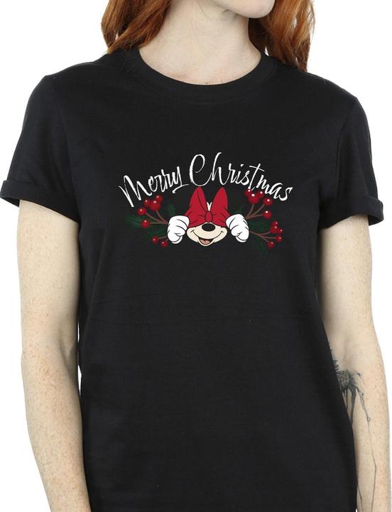 Immagine prodotto Disney Minnie Mouse Christmas Holly Maglietta Ampia Donna (3XL)