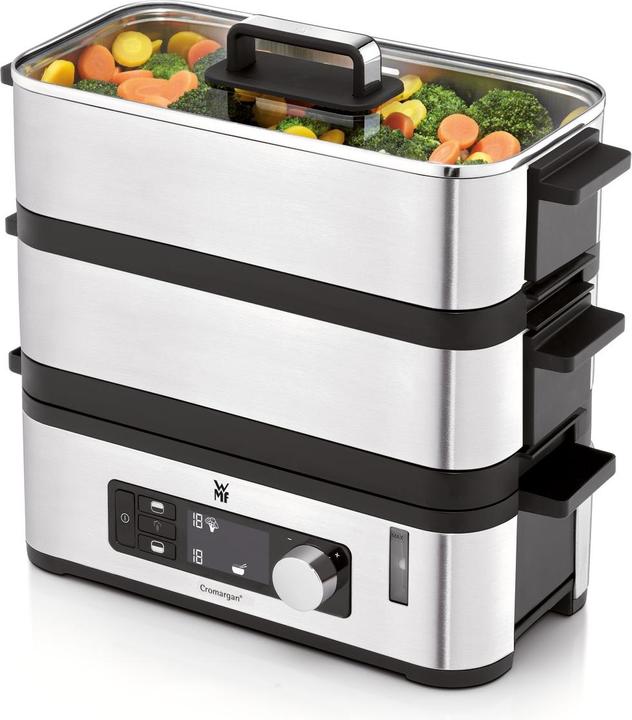 Produktbild WMF KÜCHENminis Dampfgarer Multicooker 2 Garräume mit Dämpfeinsatz, Warmhaltefunktion und Glasdeckel