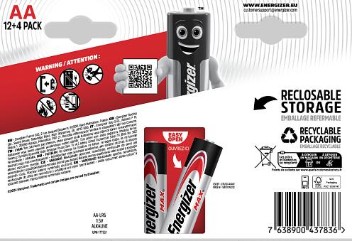 Actual product image Energizer Max Alkaline (16 pcs., AA, 2700 mAh)