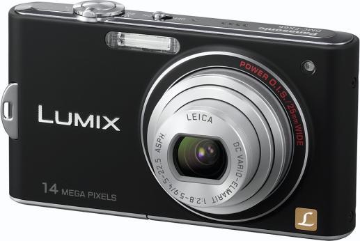 Produktbild Panasonic Lumix FX66, 14Mpixel, 5xWW-Zoom, HD-Movie, Schwarz (1/2,3'')