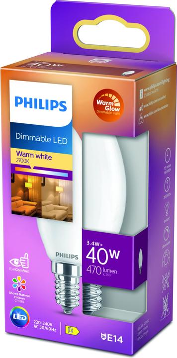 Produktbild Philips Lampe (E14, 3.40 W, 470 lm, 1 x, D)