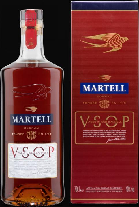 Actual product image Martell VSOP Aged in Red Barrels Cognac with case
