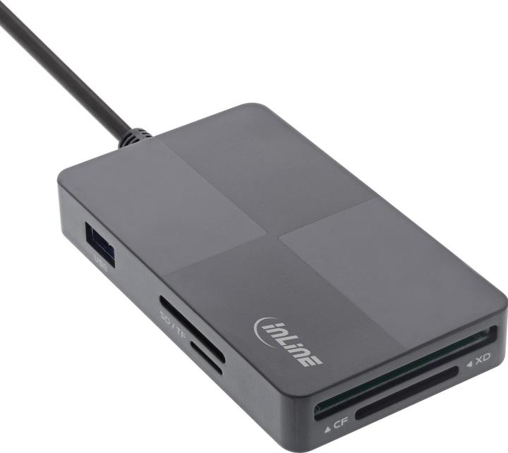 Actual product image InLine USB 3.2 Multi Cardreader Hub (USB-A, 3 Ports)