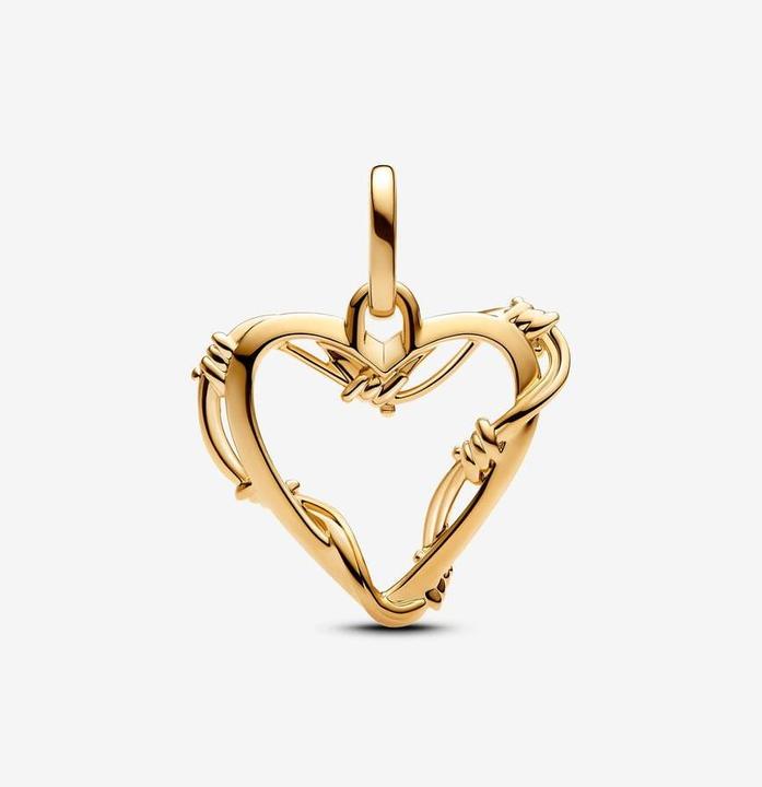 Immagine prodotto Pandora Medallions Wire Heart dangle Charm (Placcato oro 14K)