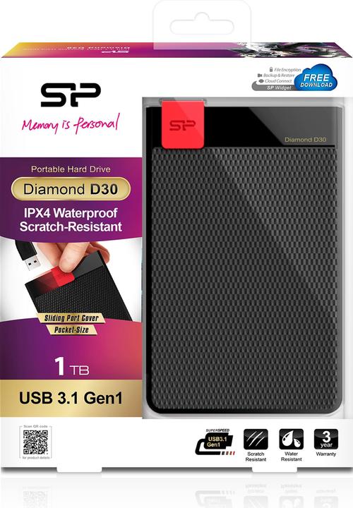Actual product image Silicon Power Diamond D30 - Hard Drive - 1 TB - external (portable) (1 TB)