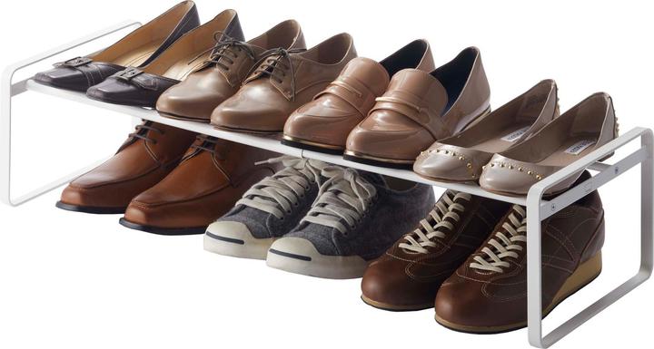 Actual product image Yamazaki Extendable shoe rack with FRAME struts (70 x 25 x 17.5 cm)
