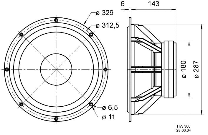 Produktbild Visaton Tieftöner TIW 300, 8 Ohm
