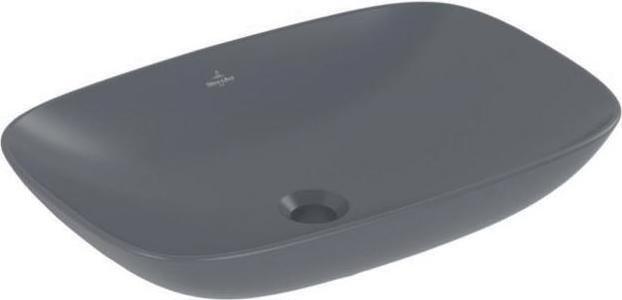 Villeroy & Boch V&B Lavabo da appoggio LOOP & FRIENDS con cassetta 620x420mm grafite C+ (Lavandino montato in alto, 42 cm, 62 cm)