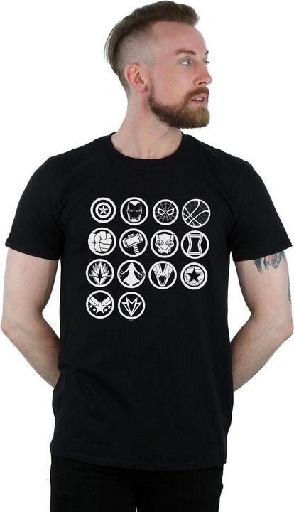 Actual product image Mens Avengers Infinity War Icons Assemble T-Shirt (L)