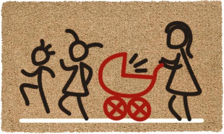 Produktbild Xanadoo Stickman Baby Fussmatte Kokos (45 x 75 x 2 cm)