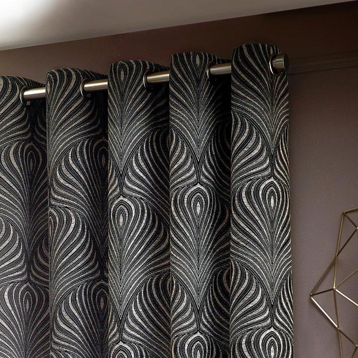 Actual product image Gatsby Jacquard Eyelet Curtains (117 x 137 cm)
