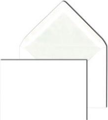 Image du produit Mailmedia Enveloppe, doublure en soie, C6, colle humide blanche, rabat pointu, 80 g, blanc mat, gris soie- (C6, 1 x)