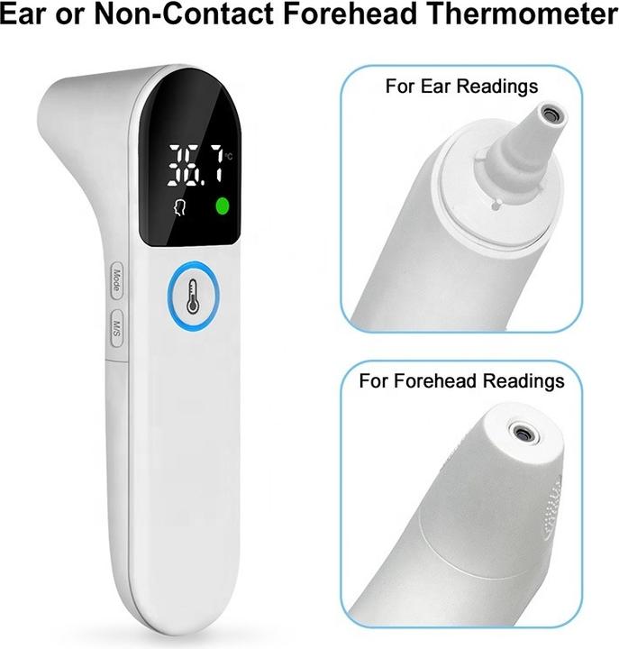 Produktbild PhoneLook Infrarot Fieberthermometer für Babys Digitales kontaktloses Stirn- und Ohrthermometer (Stirn, Ohr, Berührungslos)
