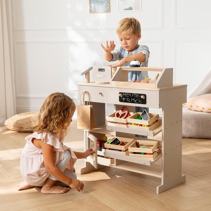Actual product image Howa Wooden shop, natural, beige incl. 5 accessories 47551