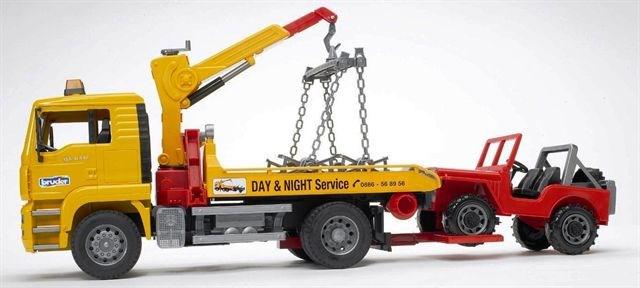 Productafbeelding Bruder Man sleept vrachtwagen met terreinwagen
