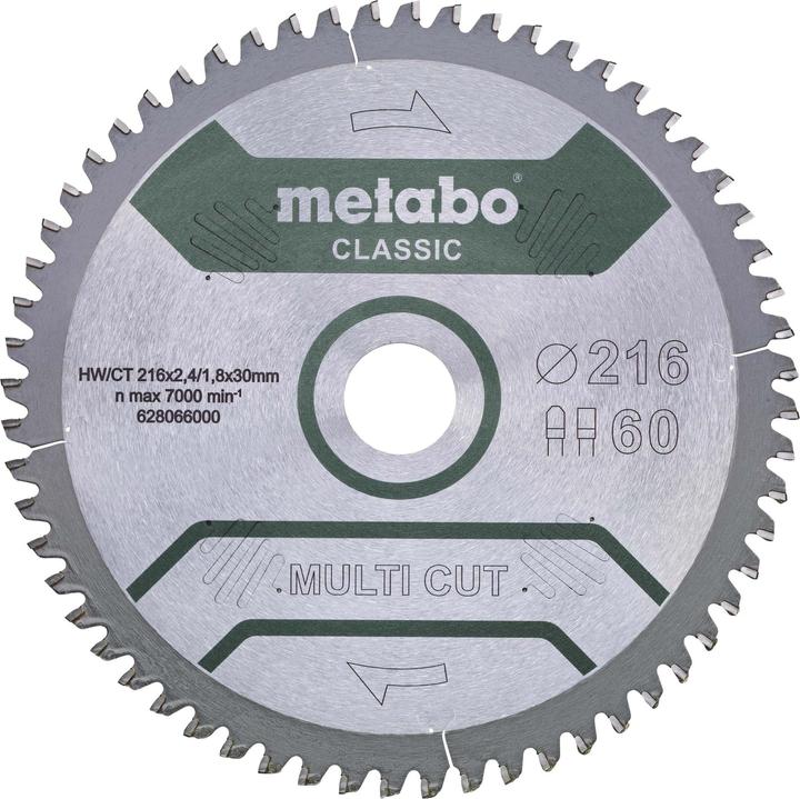 Produktbild Metabo Kreissägeblatt HW/CT