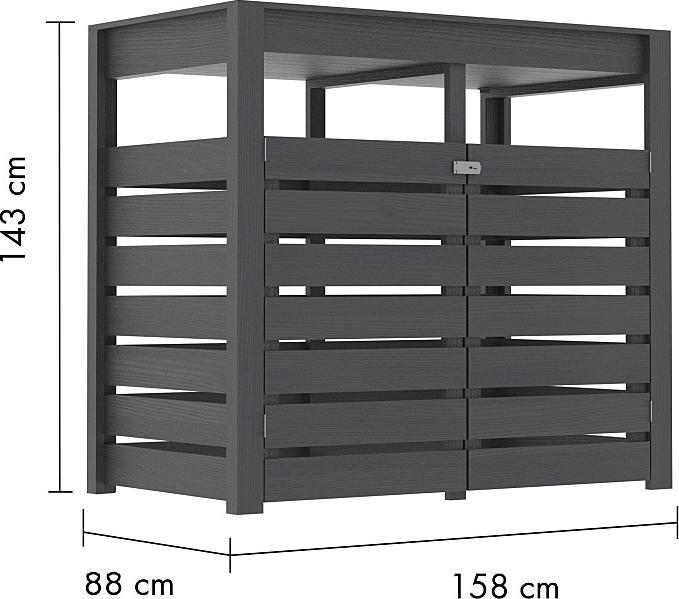 Actual product image Karibu Mülltonnenunterstand mit Hochbeet