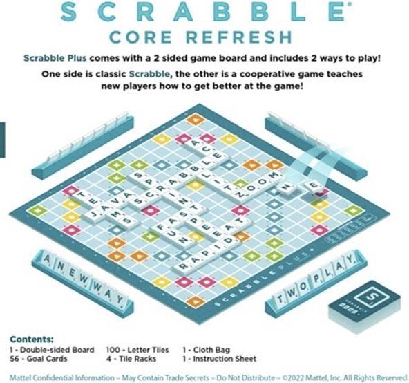 Actual product image Mattel Scrabble