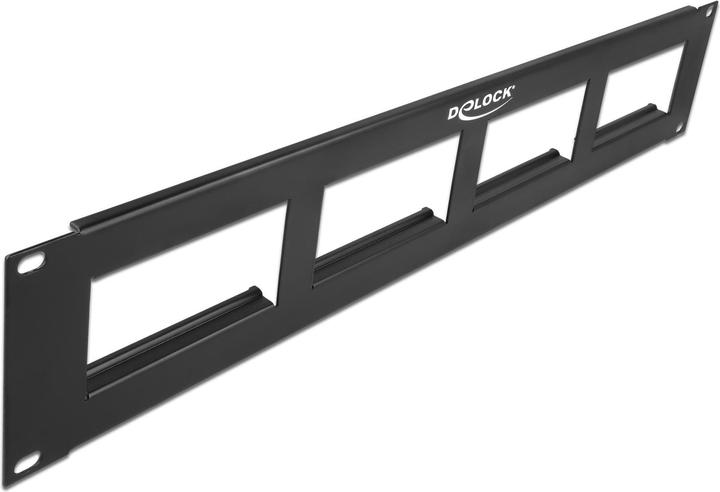 Delock Easy 45 48,30cm (19") Patchpanel Ausschnitt 4 x 90,5 x 45,2 mm, 2 HE, schwarz