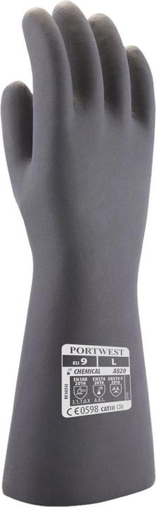 Actual product image Portwest Unisex Adult A820 Neoprene Chemical Gauntlet (S)