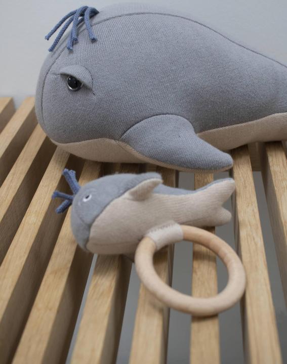 Actual product image Filibabba Activity toy - Willie the whale rattle Grey