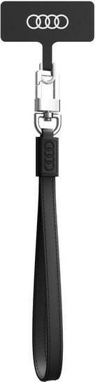 Audi uniwersalna smycz do telefonu 28cm 10mm Leather czarny/black AU-HSLSL-GT/D1-BK