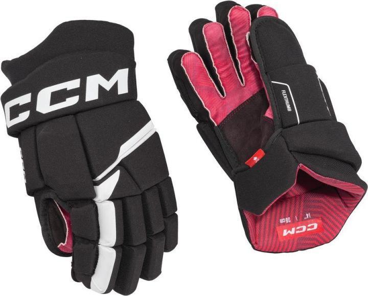 Actual product image CCM NEXT JR hockey gloves (10"/25 cm, white/black) (10)