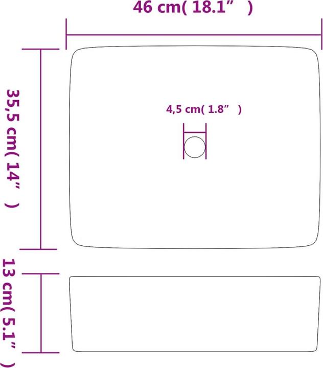Produktbild VidaXL Guerino (460 mm, 355 mm)