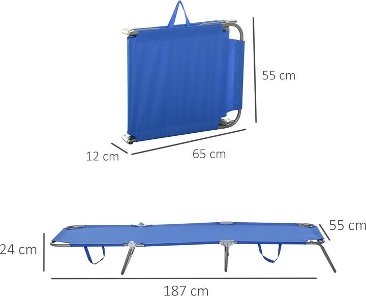 Immagine prodotto Outsunny Lettino prendisole con schienale regolabile (187 cm)