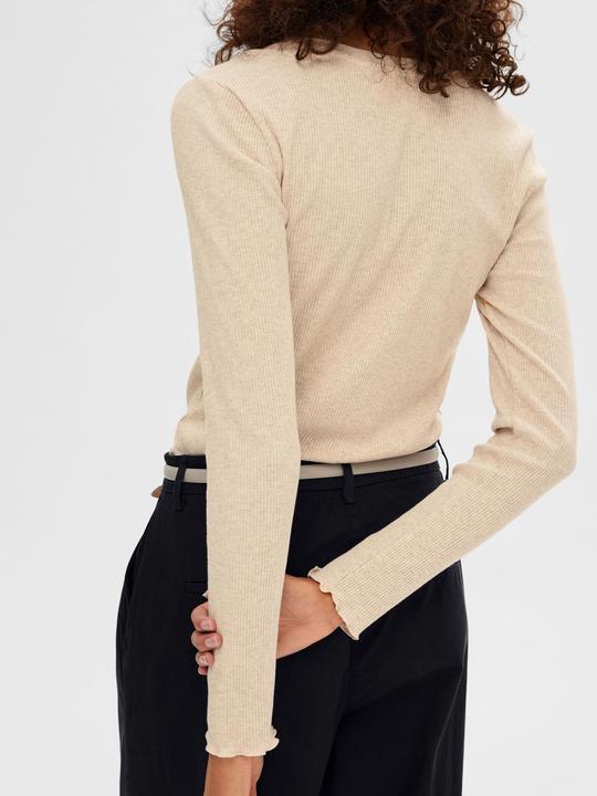 Produktbild Selected Femme Geripptes Oberteil mit langen Ärmeln (XS)