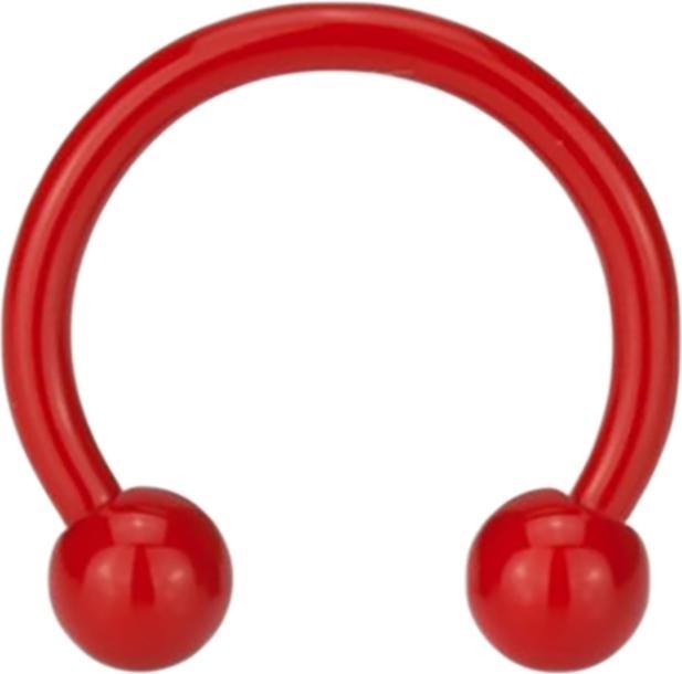 Star Piercing Circular Barbell Fire Red mit Kugel (Chirurgenstahl 316L, ohne Messing)
