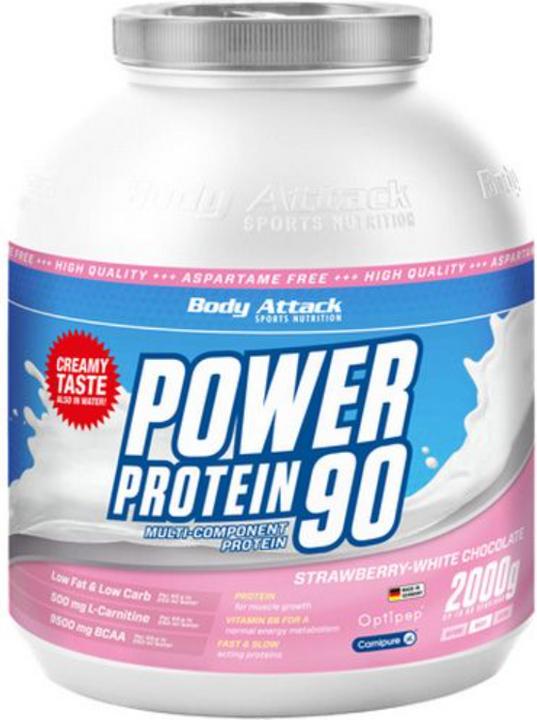 Actual product image Body Attack New Power Protein 90 (2000g can) (Strawberry, 1 pcs., 2000 g)