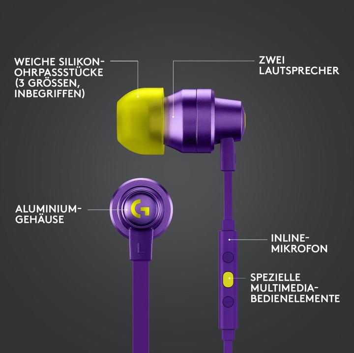 Actual product image Logitech G G333 - LILA - 3.5 mm - EMEA (Cable)