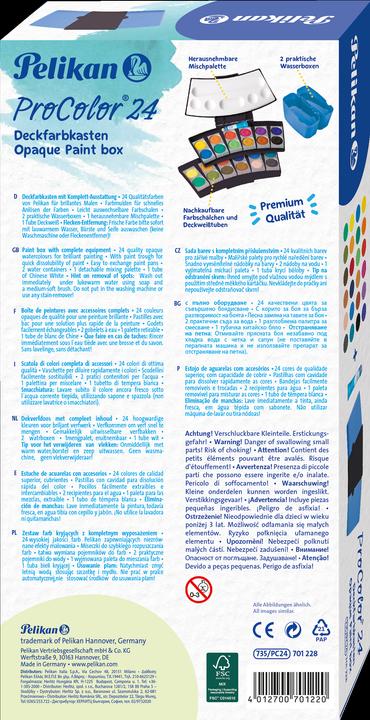 Produktbild Pelikan Deckfarbkasten ProColor 735, 24 Farben, schwarz/blau (Schwarz/Blau, 24 ml)