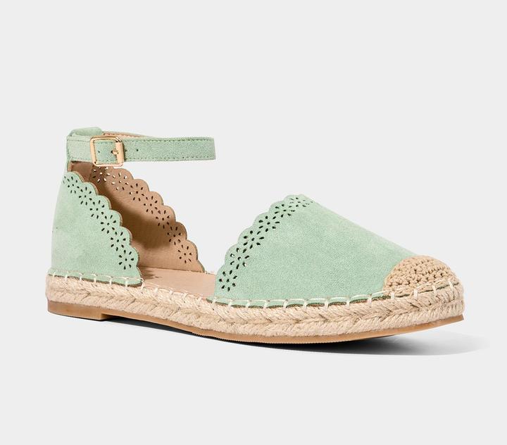 Actual product image Joe Browns Laser-Cut Flower Espadrille Flat Shoes (36)