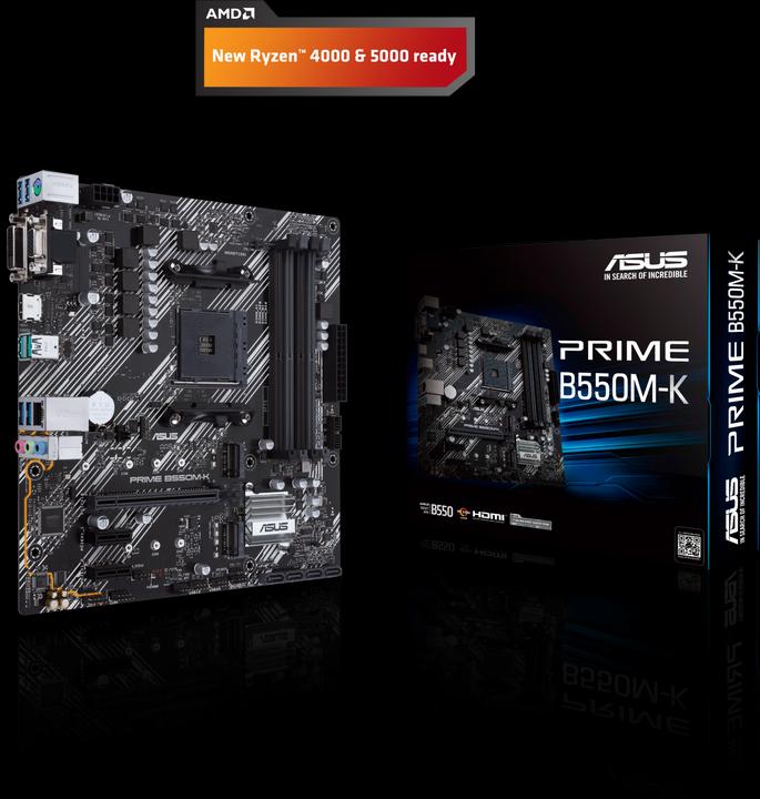 Produktbild ASUS PRIME B550M-K (AM4, AMD B550, mATX)