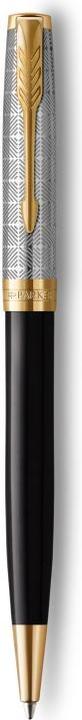 Actual product image Parker Ballpoint pen Sonnet Prem. Metal & G.C. sw M (Black, Silver, Gold, 1 x)
