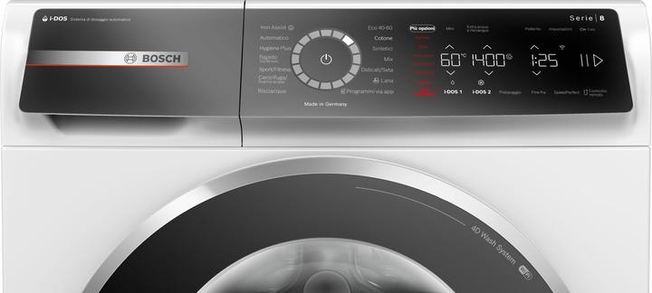 Actual product image Bosch Hausgeräte Bosch 8 Series WGB254A0IT front loading washing machine 10 kg 1400 rpm A White (10 kg, Left)
