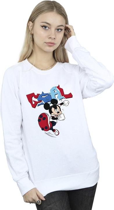 Actual product image Disney Womens/Ladies Mickey Mouse Goal Striker Pose Sweatshirt (L)