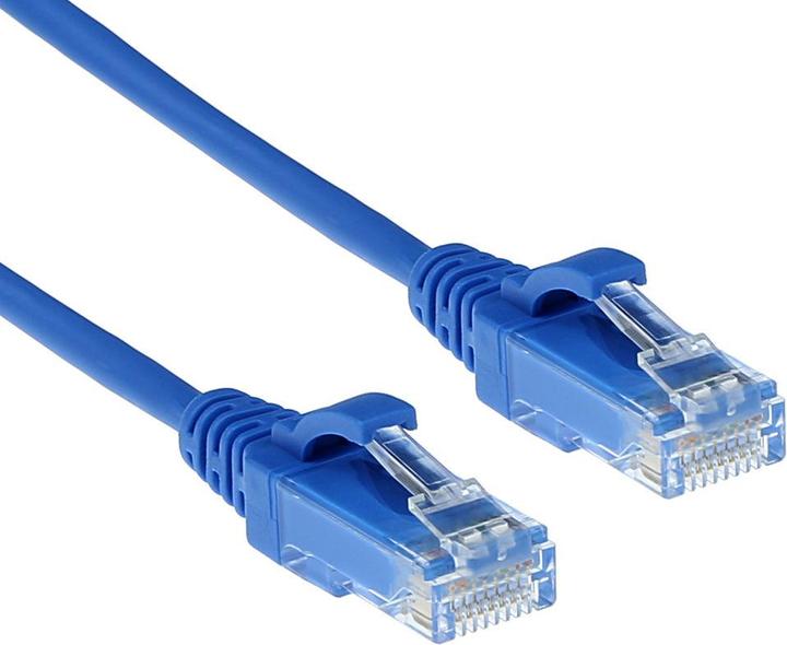 Actual product image Blue 5 meter LSZH U/UTP CAT6 datacenter slimline patch cable snagless with RJ45 connectors (U/UTP, CAT6, 5 m)