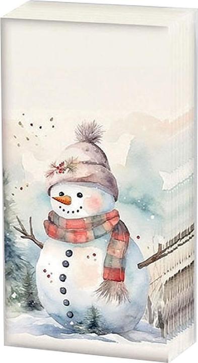 Actual product image Ambiente Handkerchiefs Snowman in nature