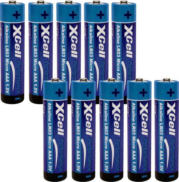 XCell Alcaline MN2400/AAA/LR03, confezione da 100 pezzi incl. VEG (100 pz., A)