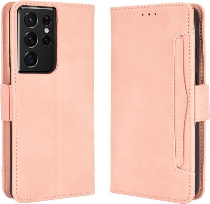 Image du produit Cover-Discount Galaxy S21 Ultra - Étui avec de nombreux emplacements pour cartes rose (Samsung Galaxy S21 Ultra)