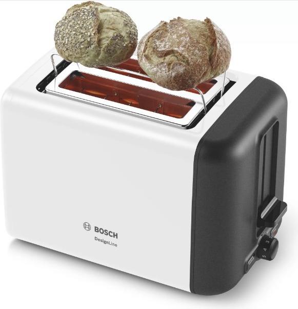 Produktbild Bosch Hausgeräte TAT3P421 toaster 2 slice(s) Black, White