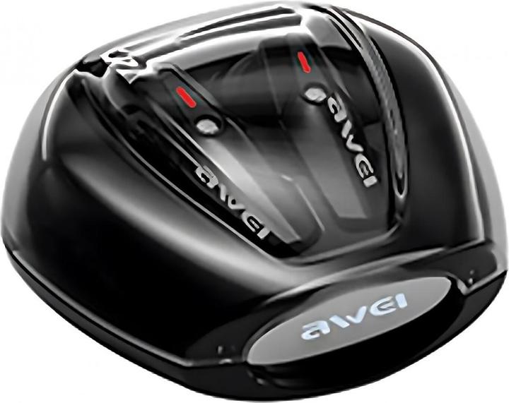 Actual product image Awei słuchawki Bluetooth 5.3 T25 TWS + stacja dokująca czarny/black