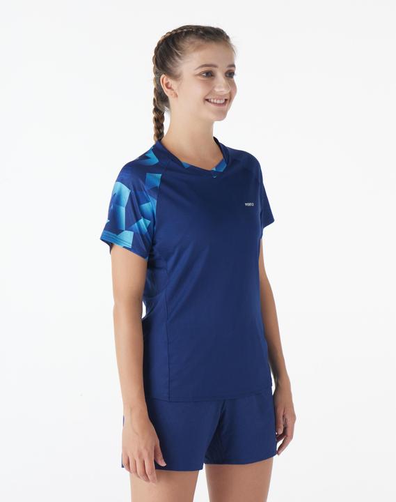 Produktbild Perfly Damen Badminton T-Shirt - 560 navy/aqua (S)