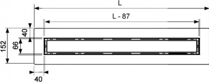Actual product image TECE Drainline shower channel for natural stone incl. stainless steel support (1500 mm) (1500 mm)