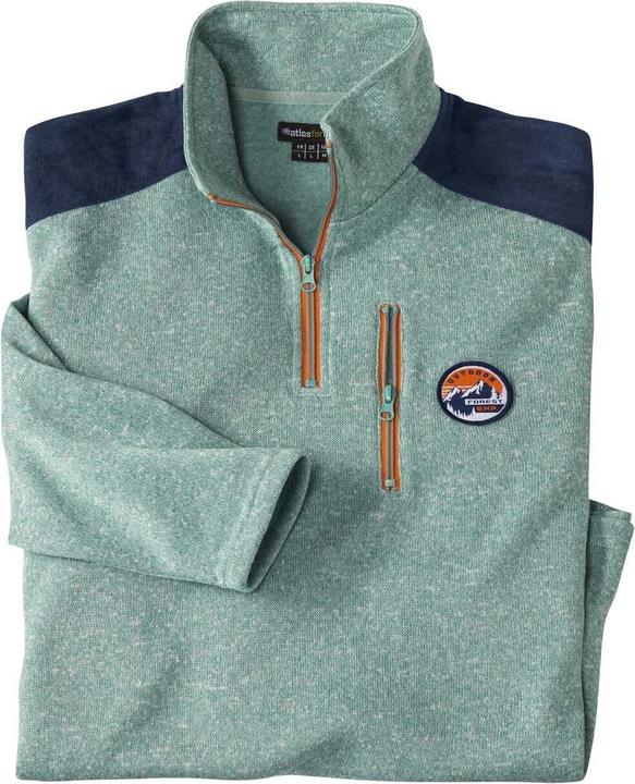 Immagine prodotto Atlas For Men Maglia in pile spazzolato con zip a contrasto (XXL)